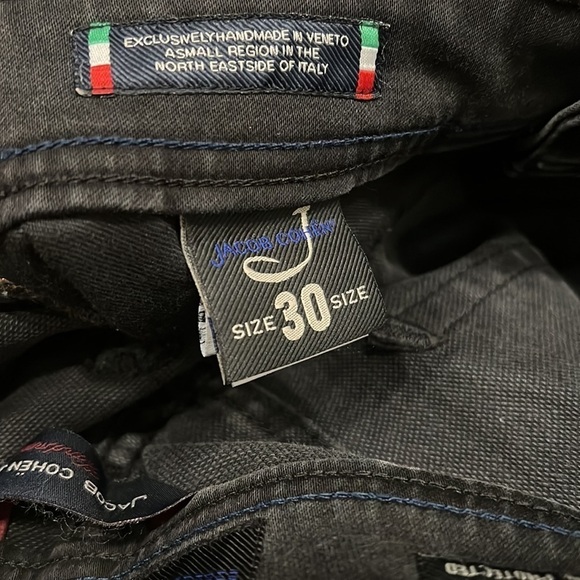 Jacob Cohen Black Wash Cropped Skinny Jeans Size 30 - Picture 8 of 8